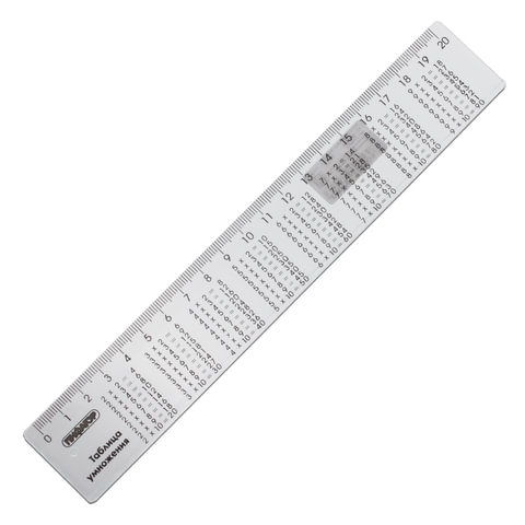 Линейка пластик 20 см ПИФАГОР, справочная, таблица умножения, 210616