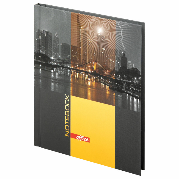 Блокнот МАЛЫЙ ФОРМАТ (110х147 мм) А6, 80 л., ламин обл, выборочный лак, клетка BRAUBERG Ночной город