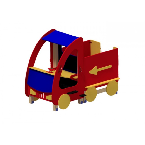 Машинка без горки, 3-10 лет, древесина хвойных пород, 2370х1280 мм, Н=1785 мм, Н площадки=650 мм
