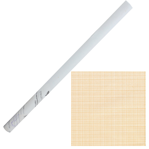 Бумага масштабно-координатная (миллиметровая), рулон 878 мм х 10 м, оранжевая, 65 г/м2, STAFF