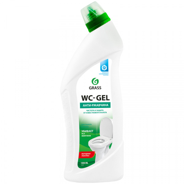 Средство для чистки сантехники Grass " Wc-Gel" , гель,1л