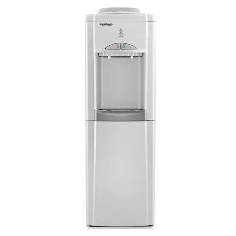 Кулер для воды HOT FROST V802CES, напольный, НАГРЕВ/ОХЛАЖДЕНИЕ, шкафчик14л, 2 крана, серебро, 120280