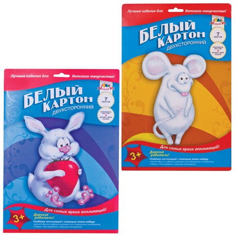 Белый картон А4 "КТС-про", МЕЛОВАННЫЙ, 7л., С 26101-04 