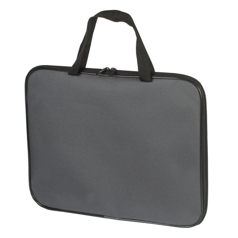 Папка на молнии с ручками А4, серая, размер 350*270 мм, 221995