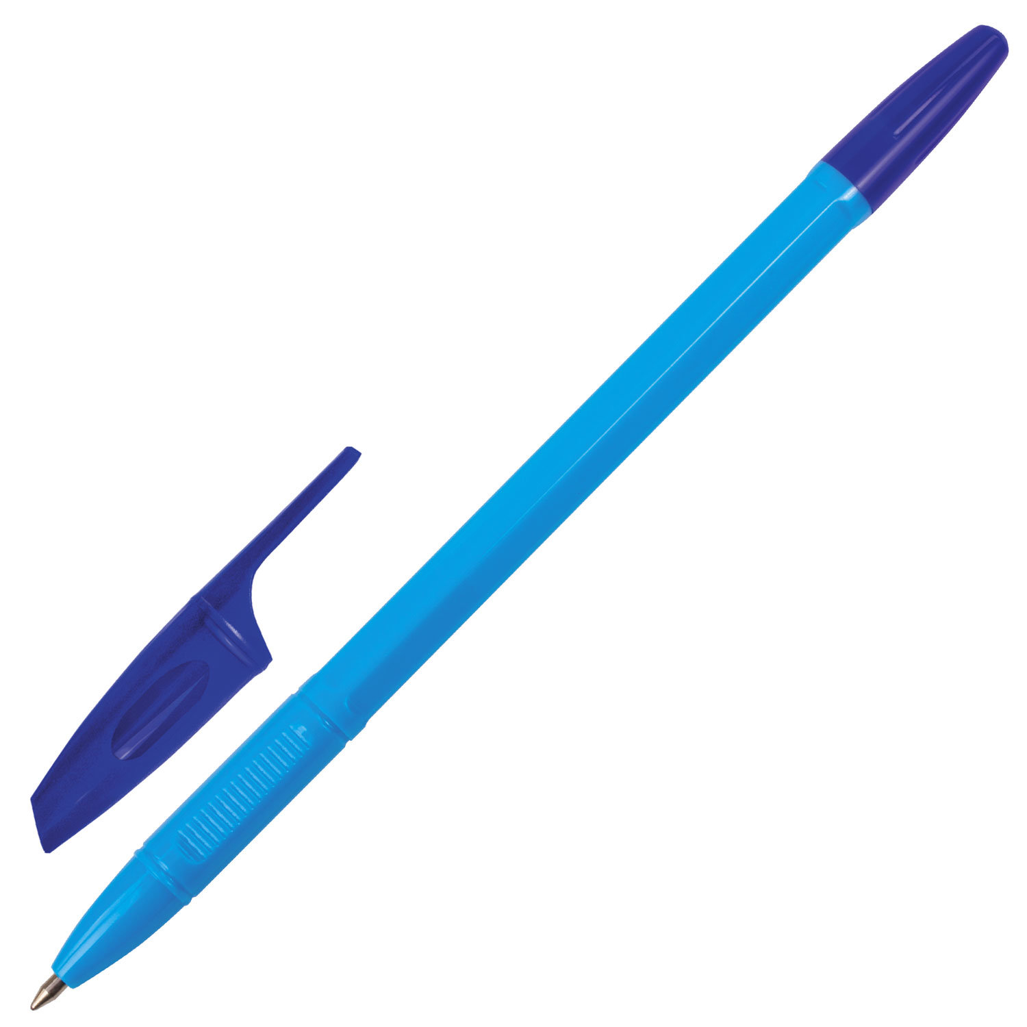 Ручка шариковая BRAUBERG "X-333" NEON SOLID, СИНЯЯ, корпус ассорти, узел 0,7 мм, линия письма 0,35 м