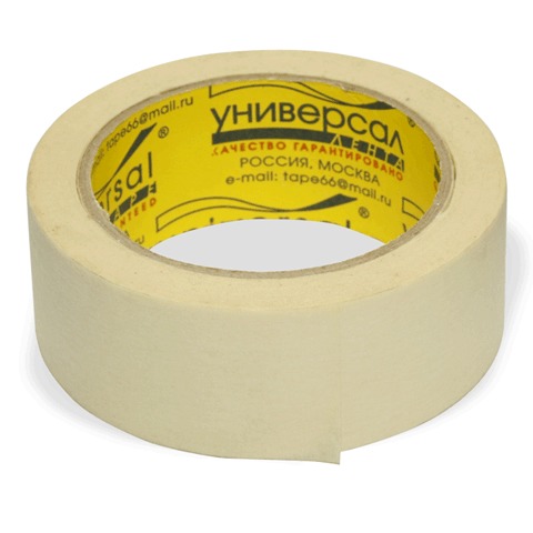 Клейкая лента малярная УНИВЕРСАЛ 38мм*25м, потребительская