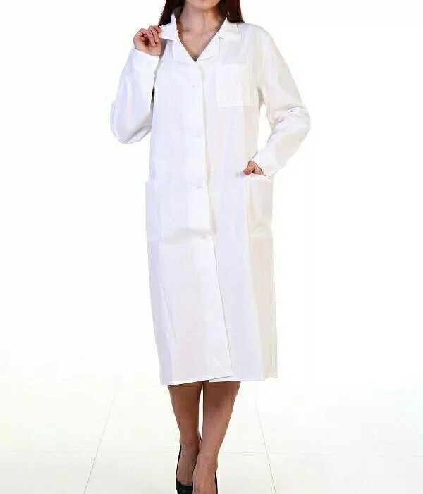 Халат белый медицинский на пуговицах Бязь Размер 48