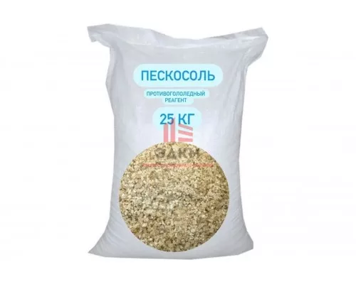 Реагент противогололедный Петрострой пескосоль 25 кг/мешок