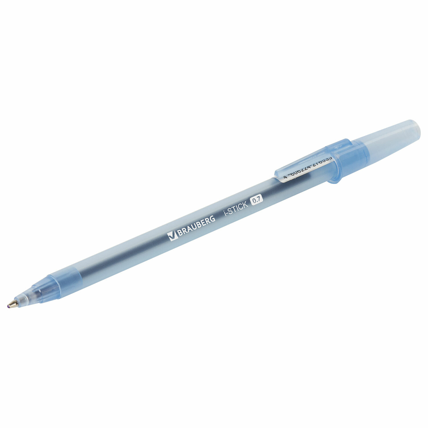 Ручка шариковая BRAUBERG "i-STICK" СИНЯЯ, пишущий узел 0,7 мм, линия письма 0,35 мм, 143442 