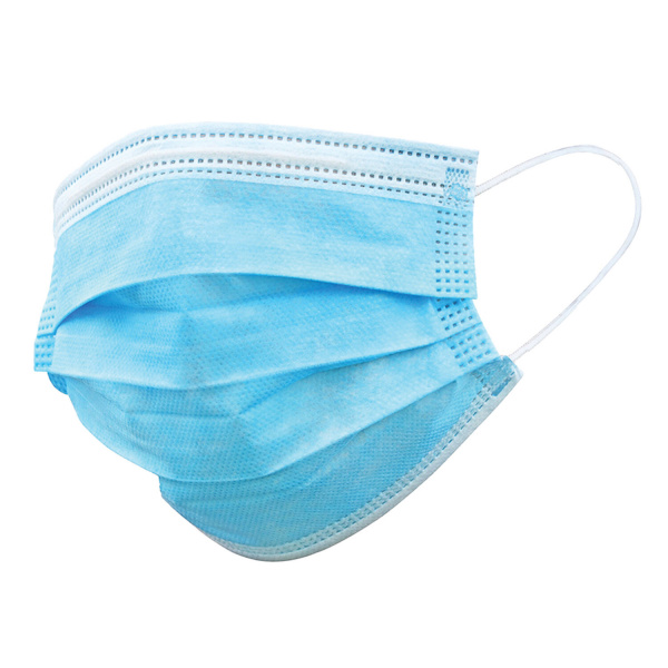 Маски одноразовые медицинские КОМПЛЕКТ 100шт 3-х сл. голубые (фильтр СМС) ГЕКСА, короб, ш/к01210