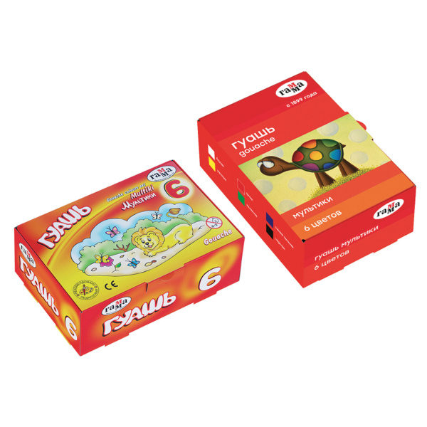 Гуашь ГАММА "Мультики",  6 цв., 20 мл, 221030