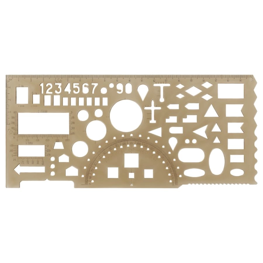 Линейка офицерская СТАММ, пластиковая, прозрачная, тонированная коричневая, ТТ-31445