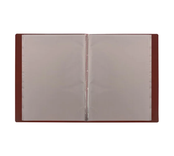 Папка 20 вкладышей BRAUBERG "Office", красная, 0,5 мм, 271325