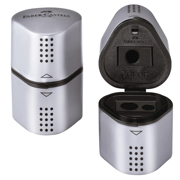 Точилка FABER-CASTELL GRIP 2001 TRIO пластиковая, 3 отверстия, в блистре, FC183897