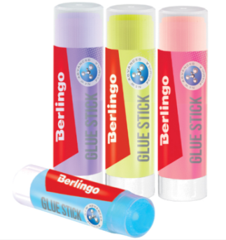 Клей-карандаш Berlingo "Aqua", 15г, цветной