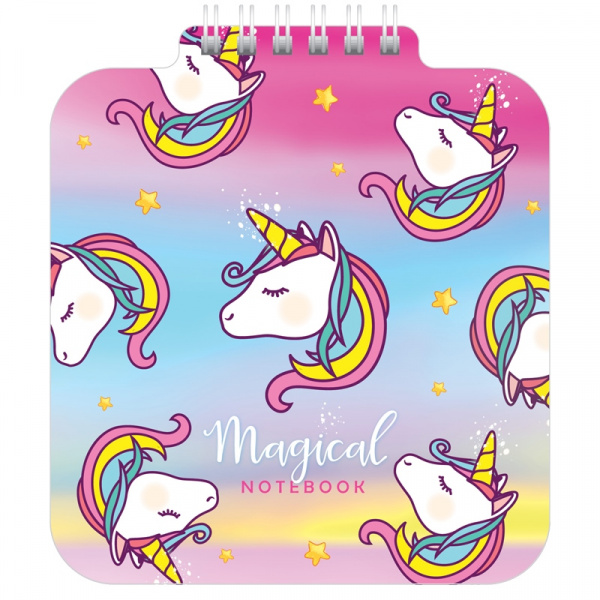 Блокнот А6 60л. на гребне Hatber "Magical", с фигурной высечкой 60Б6Aгр_19777