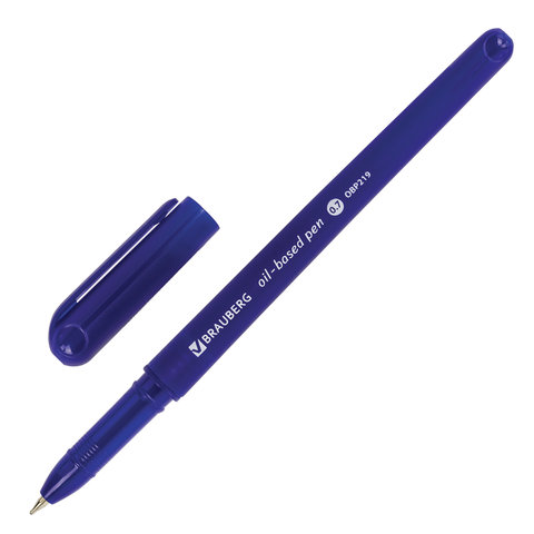 Ручка шариковая масляная BRAUBERG i-Stick, СИНЯЯ, корпус синий, узел 0,7мм, линия 0,35мм, 142947