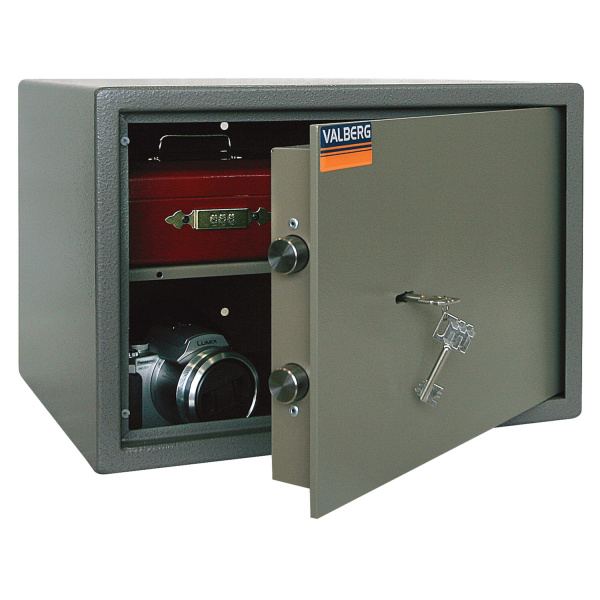 Сейф офисный VALBERG "ASM-30", 300х440х355 мм, 21 кг, ключевой замок+полка, крепление к стене, полу
