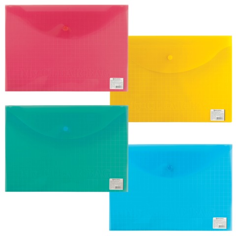 CD04381 Папка-конверт с кнопкой А4, ассорти, "MY CLEAR BAG" Арт.W-209 (Кон125) CD04381 Папка-конверт с кнопкой А4, ассорти, "MY CLEAR BAG" Арт.W-209 (Кон125)