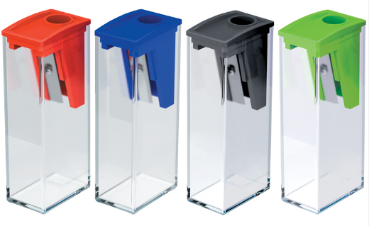 Точилка пластиковая Berlingo, 1 отверстие, контейнер, ассорти