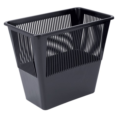 Корзина для бумаг СТАММ прямоугольная сетчатая, 12л черная, КР31