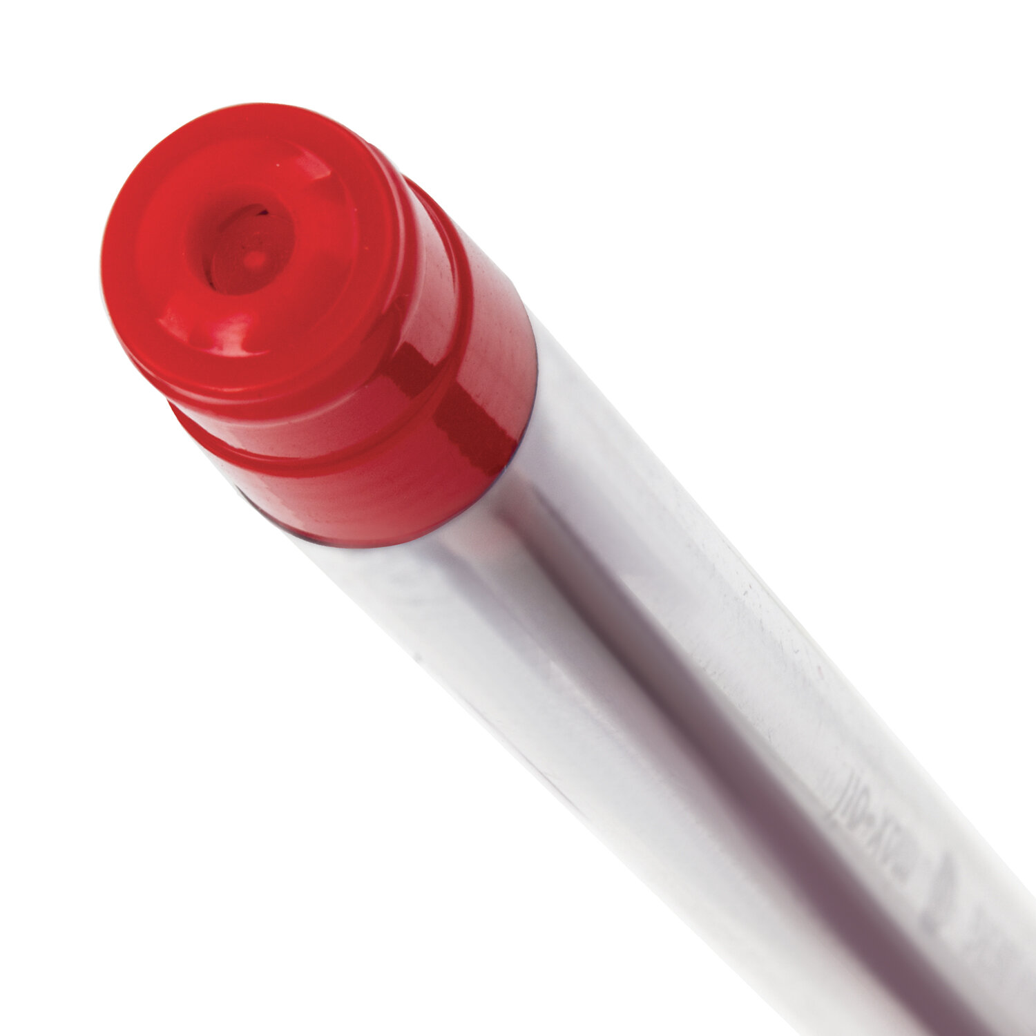 Ручка шариковая масляная BRAUBERG "Max-oil" , c грипом, корпус прозрачный, 0,7 мм, красная, 142143