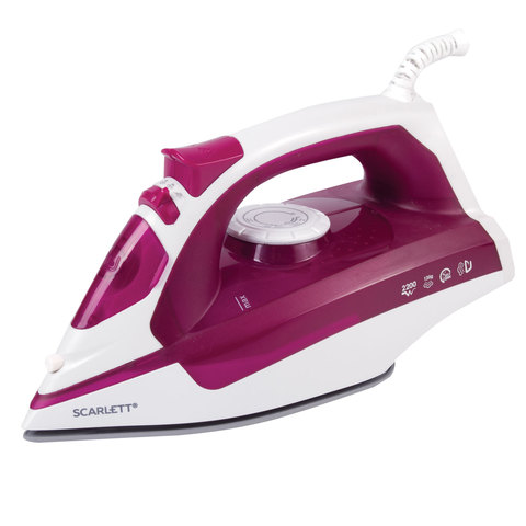 Утюг SCARLETT SC-SI30K25, 2200 Вт, терморегулятор, керамическая поверхность, самоочистка, фиолетовый