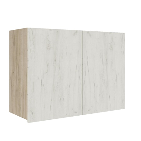 Шкаф навесной  ШВ 800 дуб крафт бел/дуб корпкрафт сер лдсп