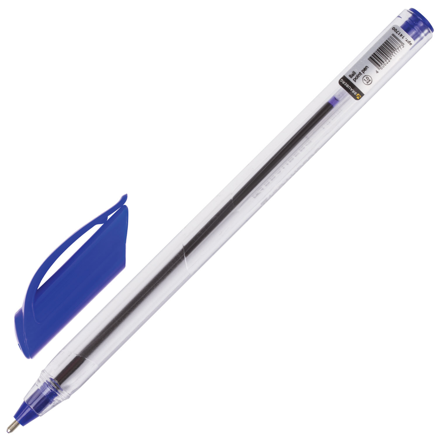 Ручка шариковая масляная BRAUBERG "Extra Glide", трехгранная, узел 1 мм, линия 0,5 мм, синяя, 141700