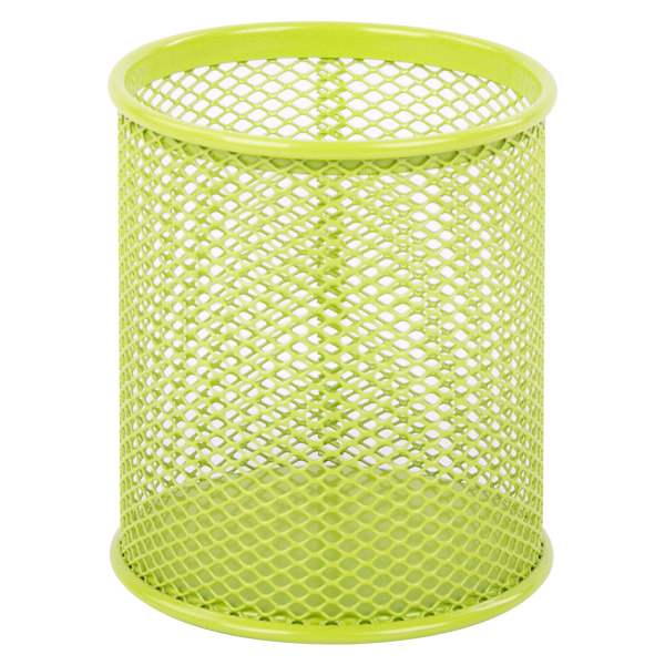 Подставка-органайзер BRAUBERG "Germanium" металлическая, кругл. основан, 94х81мм, св-зелен, 231982