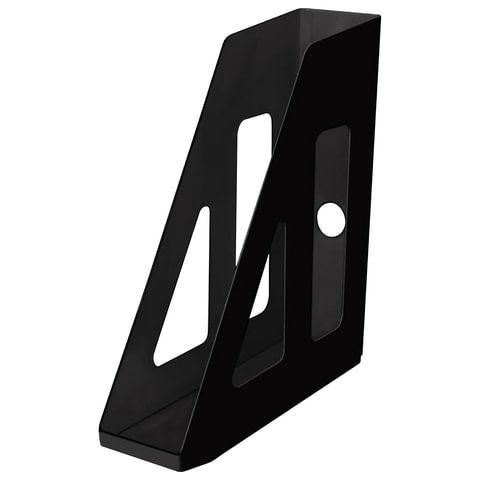 Лоток вертикальный для бумаг СТАММ "Актив", ширина 70 мм, черный, ЛТ511