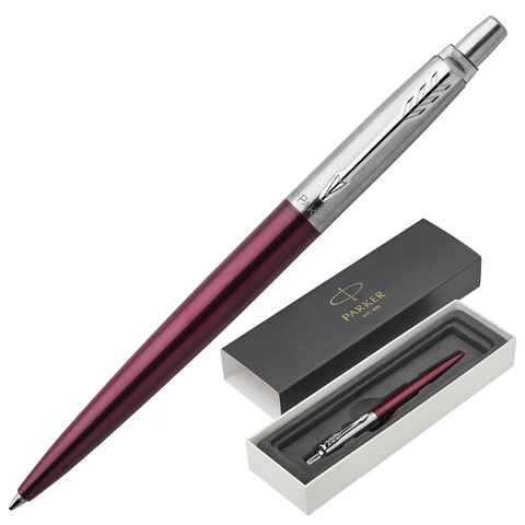 Ручка шариковая PARKER "Jotter Core Portobello Purple CT", корпус пурпурный, хромированные детали, с