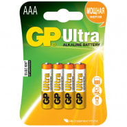 Батарейка GP Ultra AAA (LR03) 24AU алкалиновая BC4