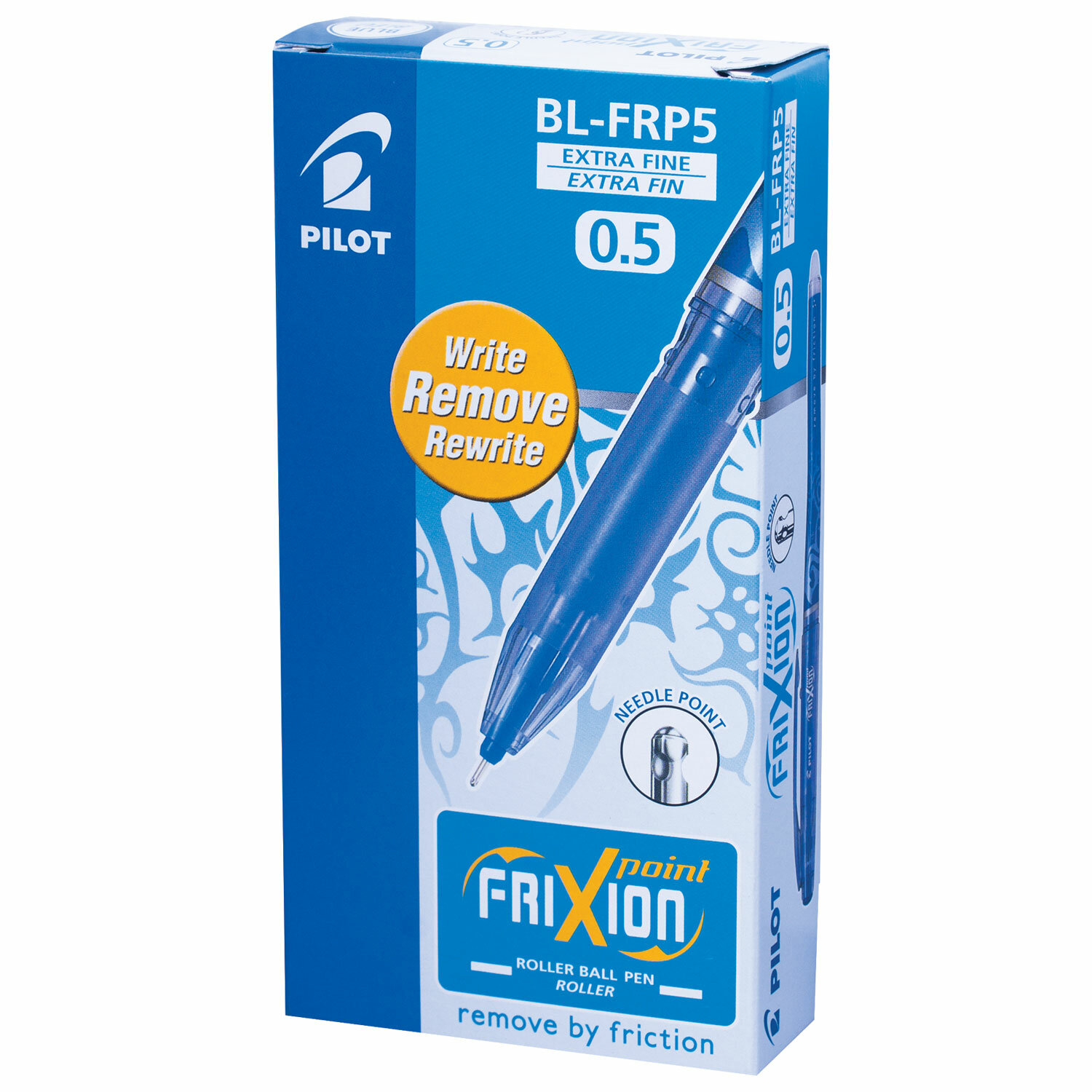 Ручка Пиши-стирай гелевая PILOT BL-FRP-5 "Frixion Point", толщина письма 0,25мм, синяя