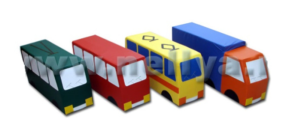 Мягкий игровой модуль "Машины.Транспорт" автобус 70*35*30см