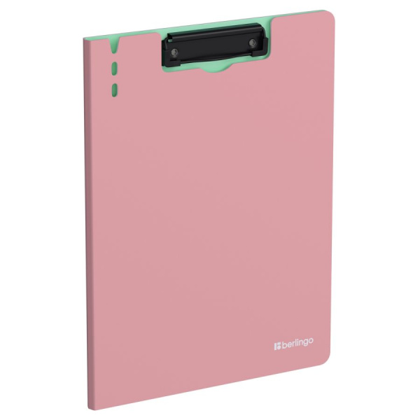 Папка-планшет с зажимом Berlingo "Haze" А4, пластик (полифом), 1800мкм, розовая