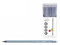 Карандаш чернографитный пластиковый SYBER R, HB, с ластиком, шестигранный