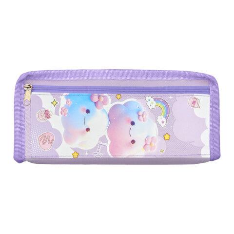 Пенал ЮНЛАНДИЯ ЮНИОР, 2 отделения, с ручкой, полиэстер, "Bears", 21х8х6 см, 273815