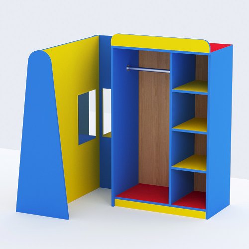 Уголок ряженья с зеркалом. Габариты (ШхГхВ): 1100/800*400*1100. Цвет: цветной