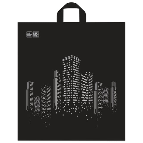 Пакет с петлевой ручкой ПНД, 44х40см, "Биг сити", 43мкм, шк47734