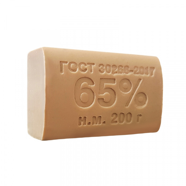 Мыло хозяйственное 65%, 200г ММЗ, без обертки