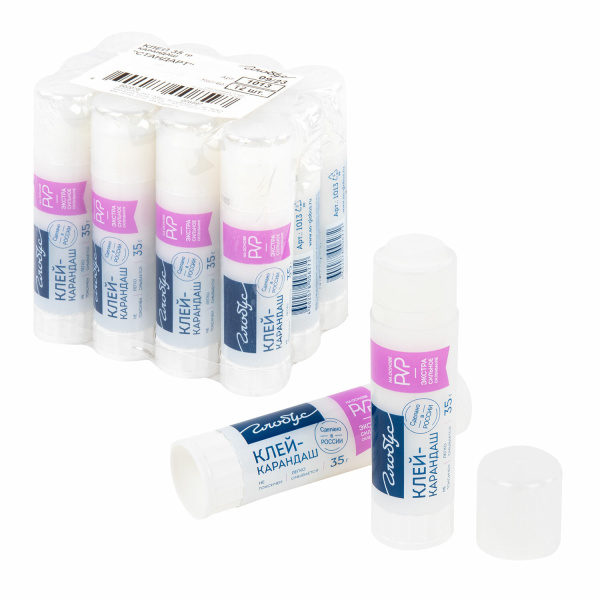 Клей-карандаш Globus "Стандарт" 35 г, РОССИЯ, 1013