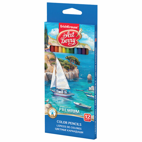 Карандаши цветные ERICH KRAUSE Artberry 12цв, карт. упак. с европодв, 32482 Карандаши цветные ERICH KRAUSE Artberry 12цв, карт. упак. с европодв, 32482