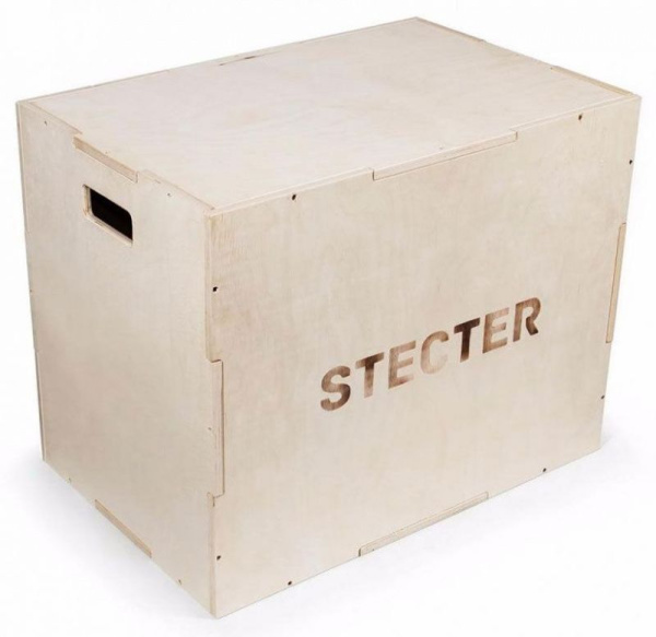 Тумба прыжковая атлетическая деревянная 75-60-50см (изменяемая высота)