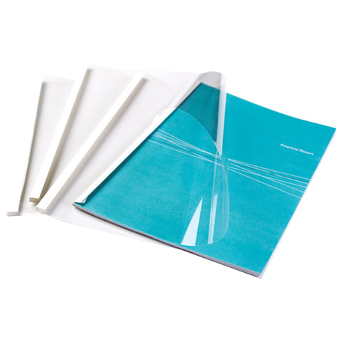 Обложки для термопереплета FELLOWES, комп 50 шт., А4, 20 мм, 151-200 л, верх - прозр ПВХ, низ - карт