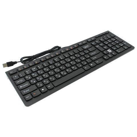 Клавиатура проводная DEFENDER UltraMateSM-530 RU, USB, 104 + 16 доп. клавиш, черная, 45530