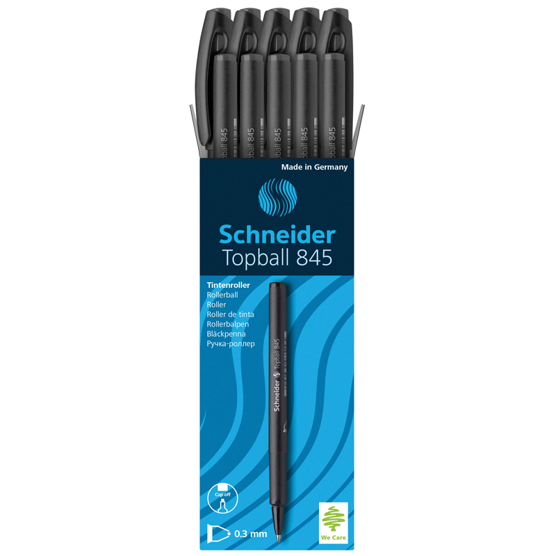 Ручка-роллер Schneider "TopBall 845" черная, 0,5мм, одноразовая 184501