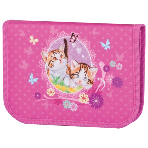 Пенал TIGER FAMILY (ТАЙГЕР) "Котики", 1 отделение, 20х14х4 см