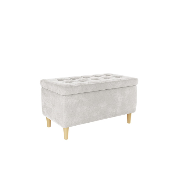 Пуф «Чарли 2», 760×430×400 мм, велюр, цвет галька