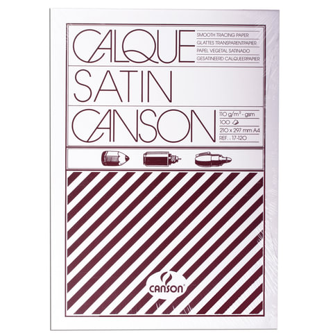 Калька CANSON Microfine А4, 110-115г/м, 100л, белая, атласная, д/оргтехники(0017120),ш/к 71207